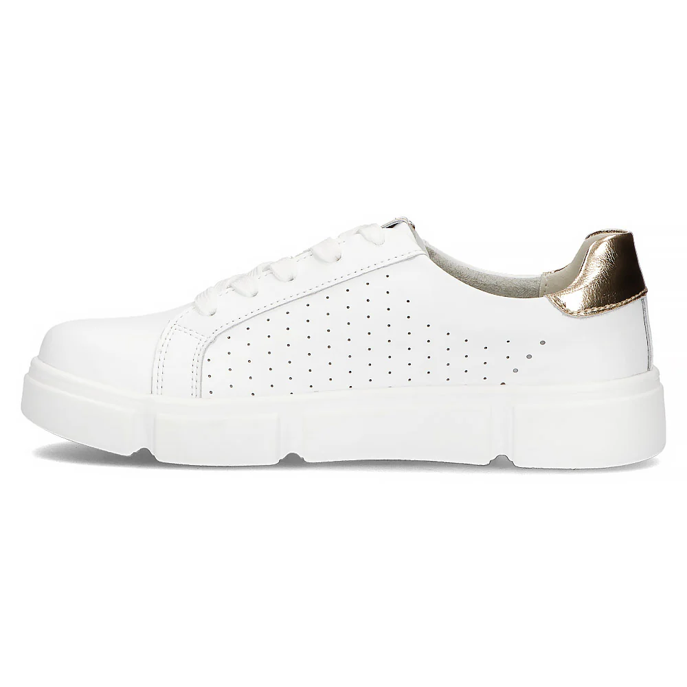 Pantofi dama sport din piele naturala alba 13017 - Image 3