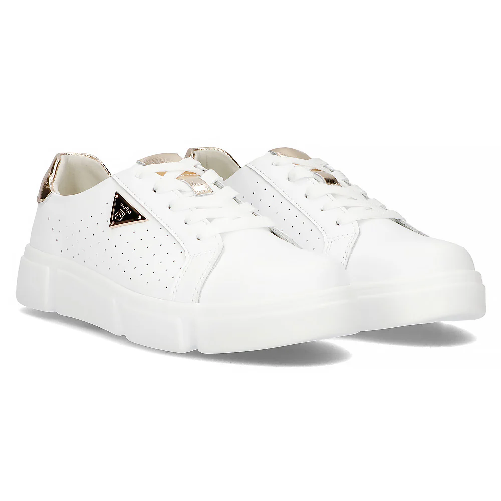 Pantofi dama sport din piele naturala alba 13017 - Image 4