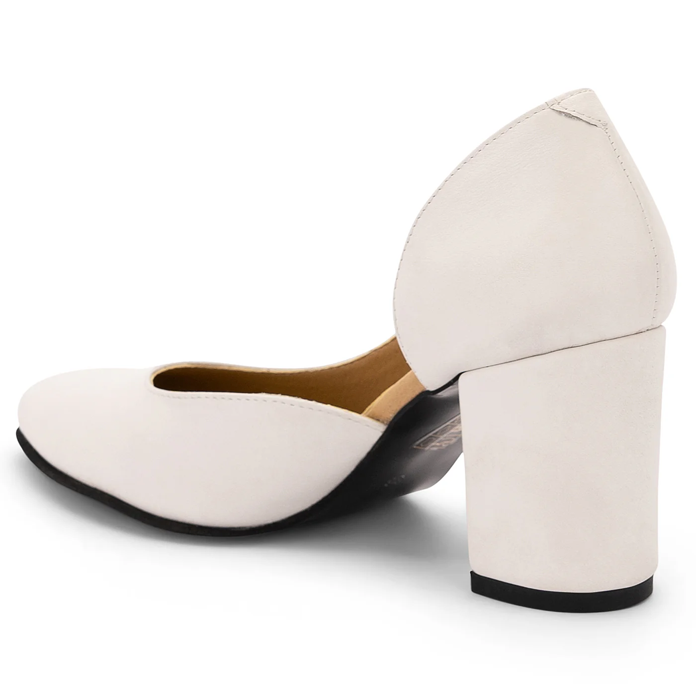 Pantofi dama din piele naturala alba 14094 - Image 2