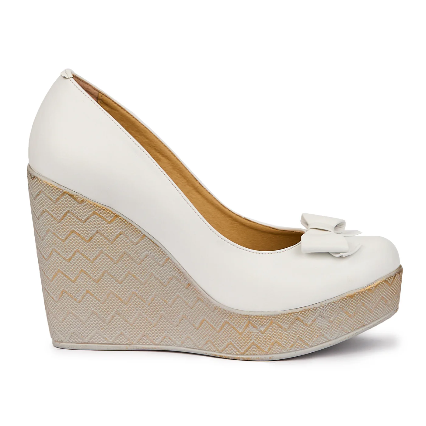 Pantofi dama din piele naturala alba cu platforma 11 cm 14350