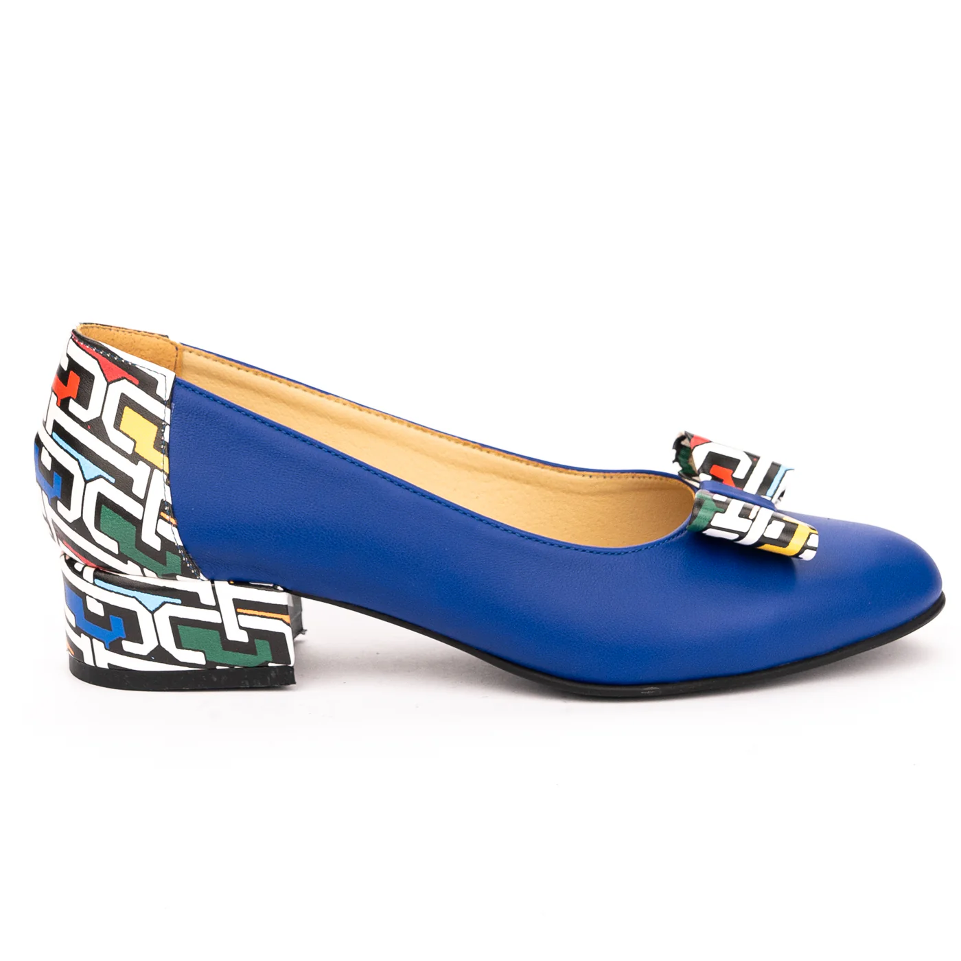 Pantofi dama din piele naturala albastra 13182