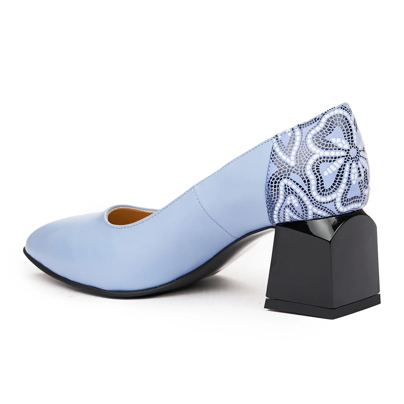 Pantofi dama din piele naturala albastra 9402 - Image 3