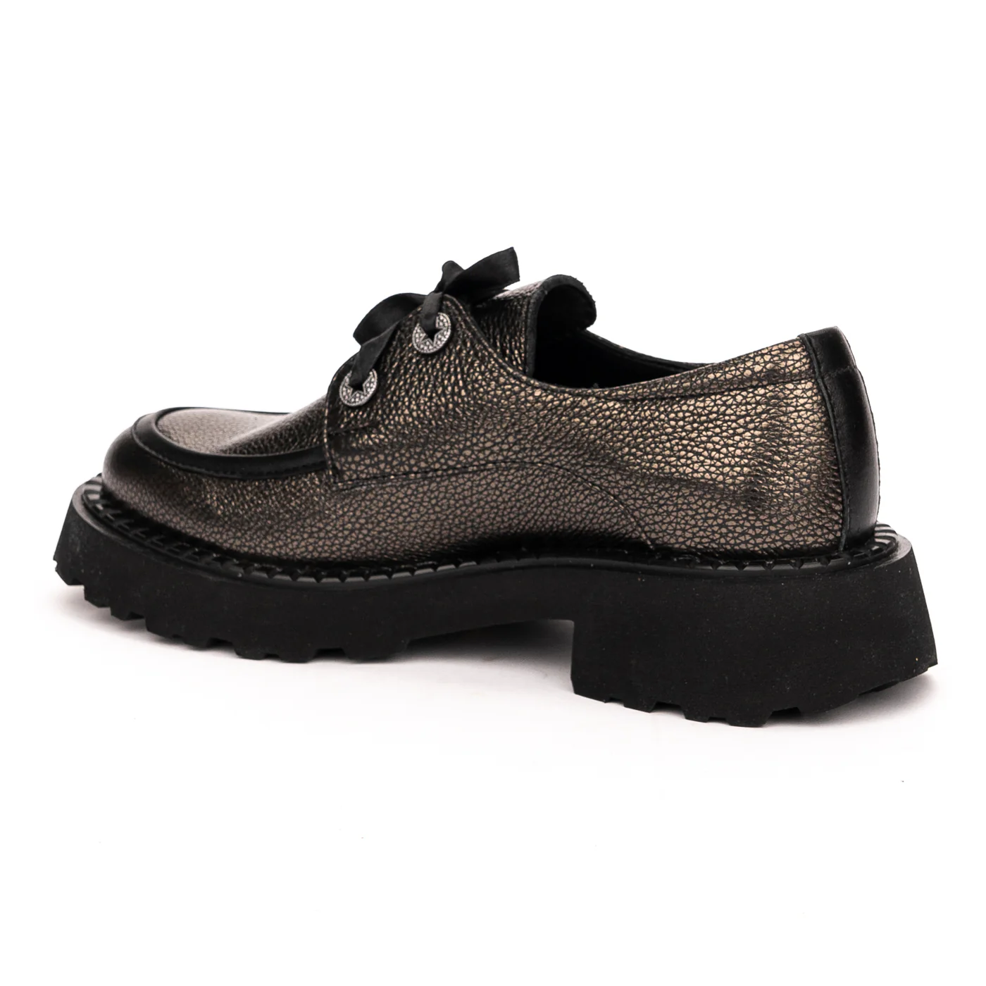 Pantofi dama din piele naturala argintie 13154 - Image 2
