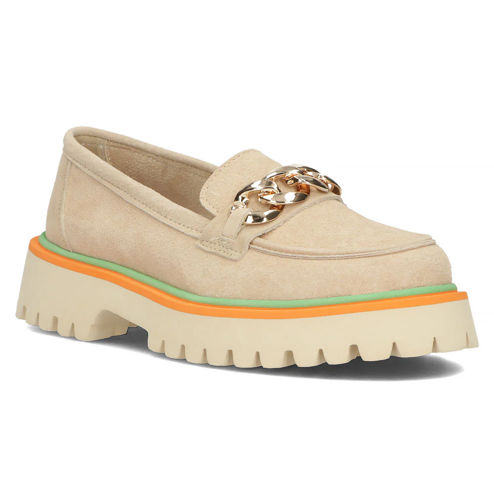 Pantofi dama casual din piele naturala bej 13025 - Image 4