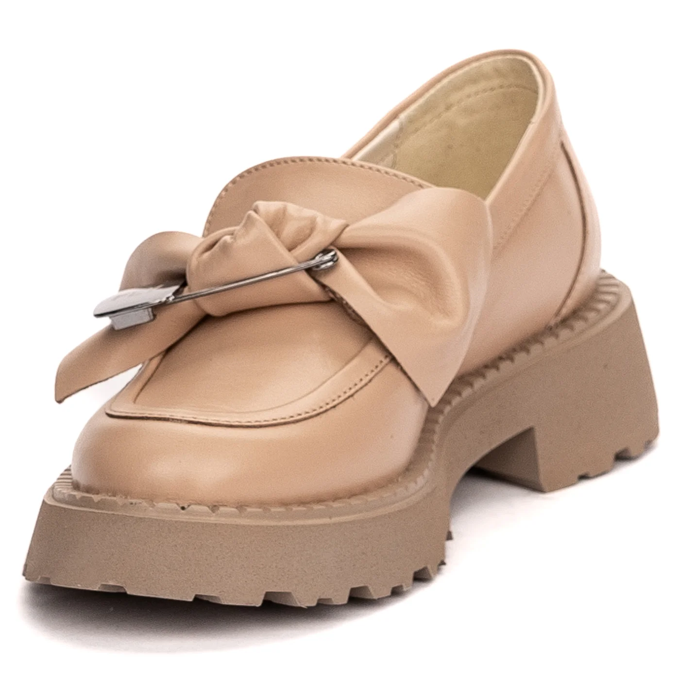 Pantofi dama din piele naturala bej 13499 - Image 3