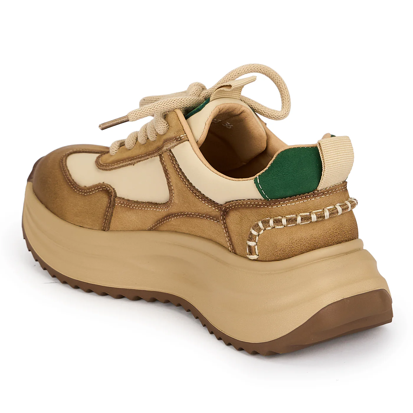 Pantofi dama din piele naturala bej 19542 - Image 2