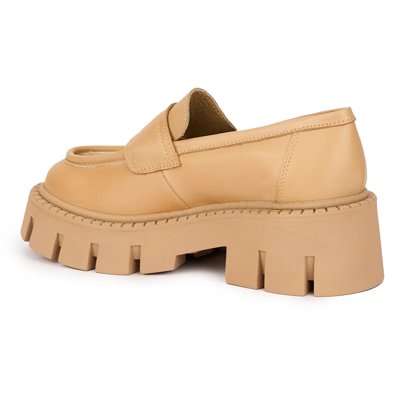 Pantofi dama din piele naturala bej-nude 15345 - Image 2