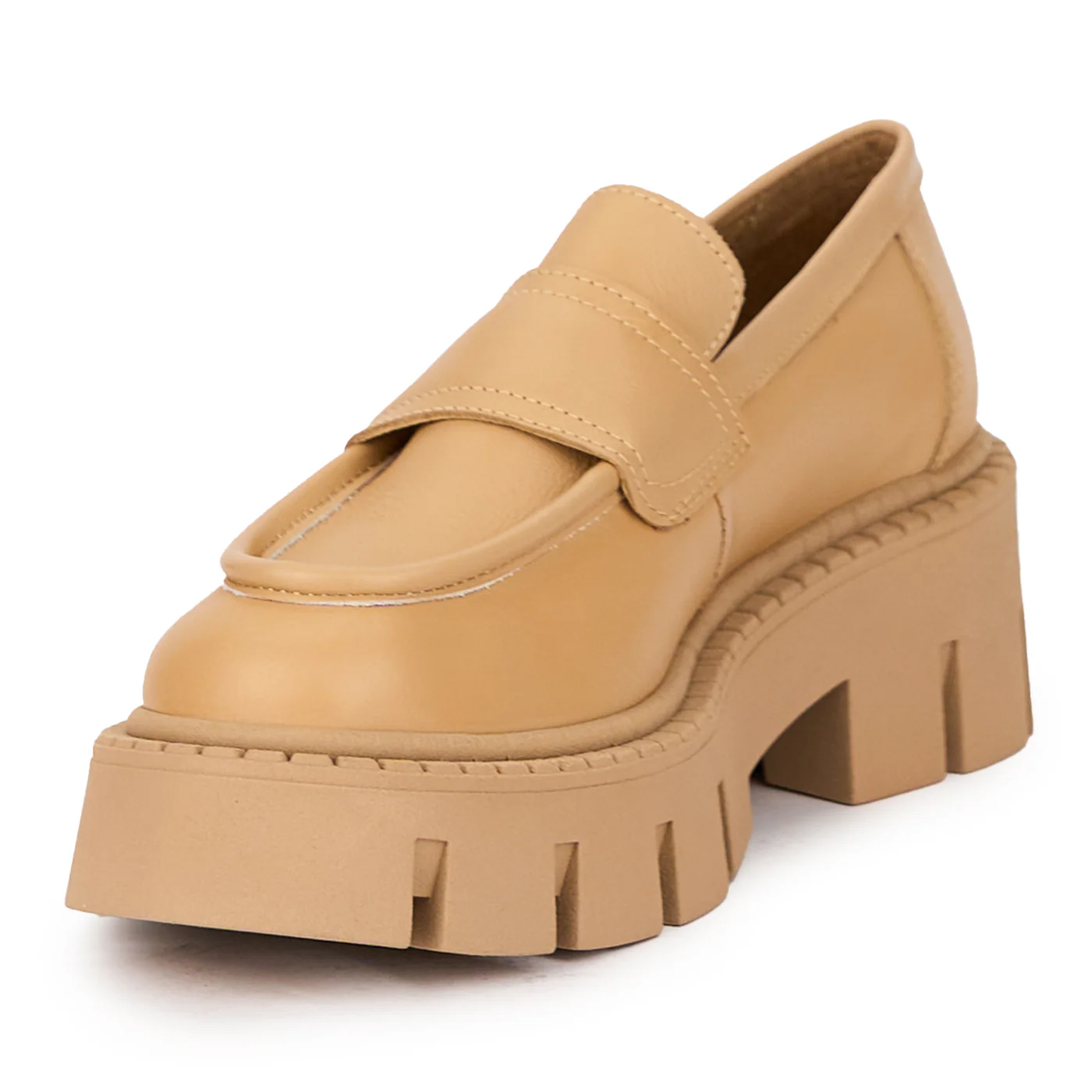 Pantofi dama din piele naturala bej-nude 15345 - Image 3