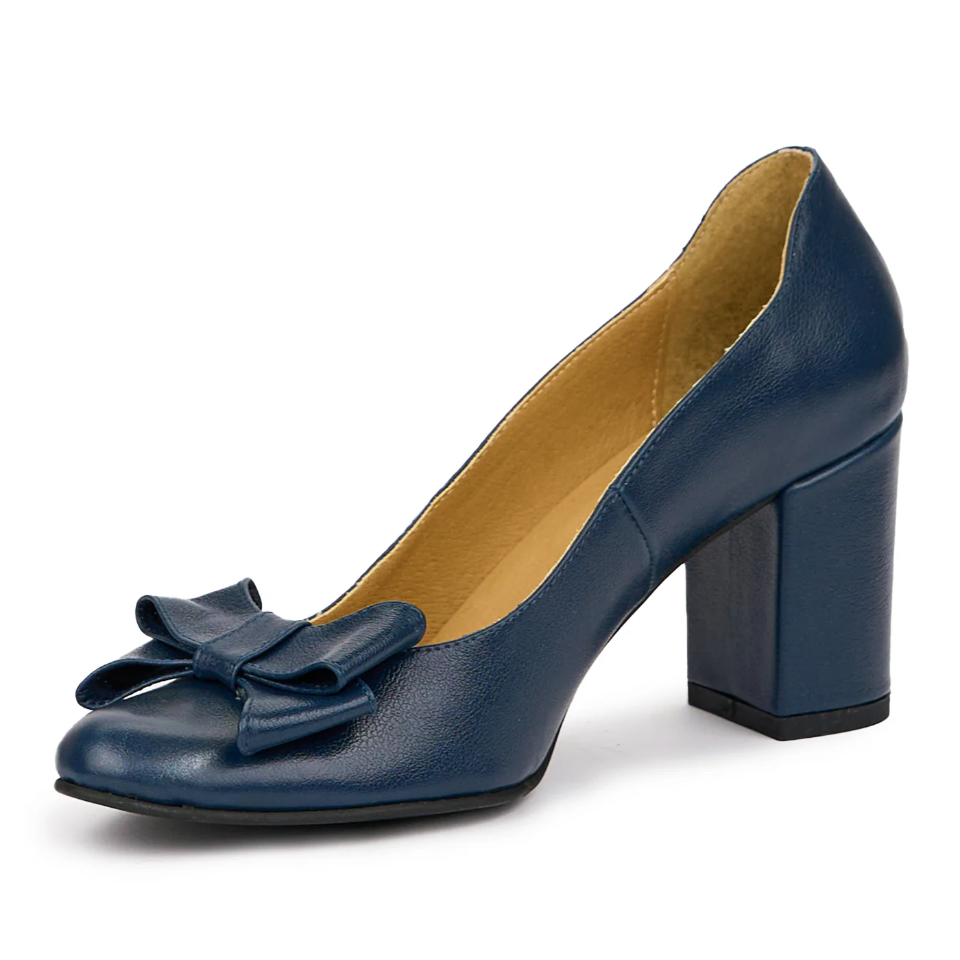 Pantofi dama din piele naturala bleumarin 14033 - Image 3