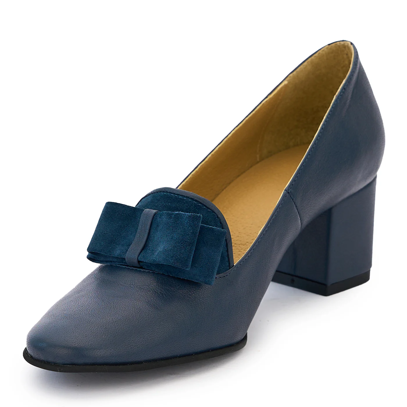 Pantofi dama din piele naturala bleumarin 14052 - Image 3