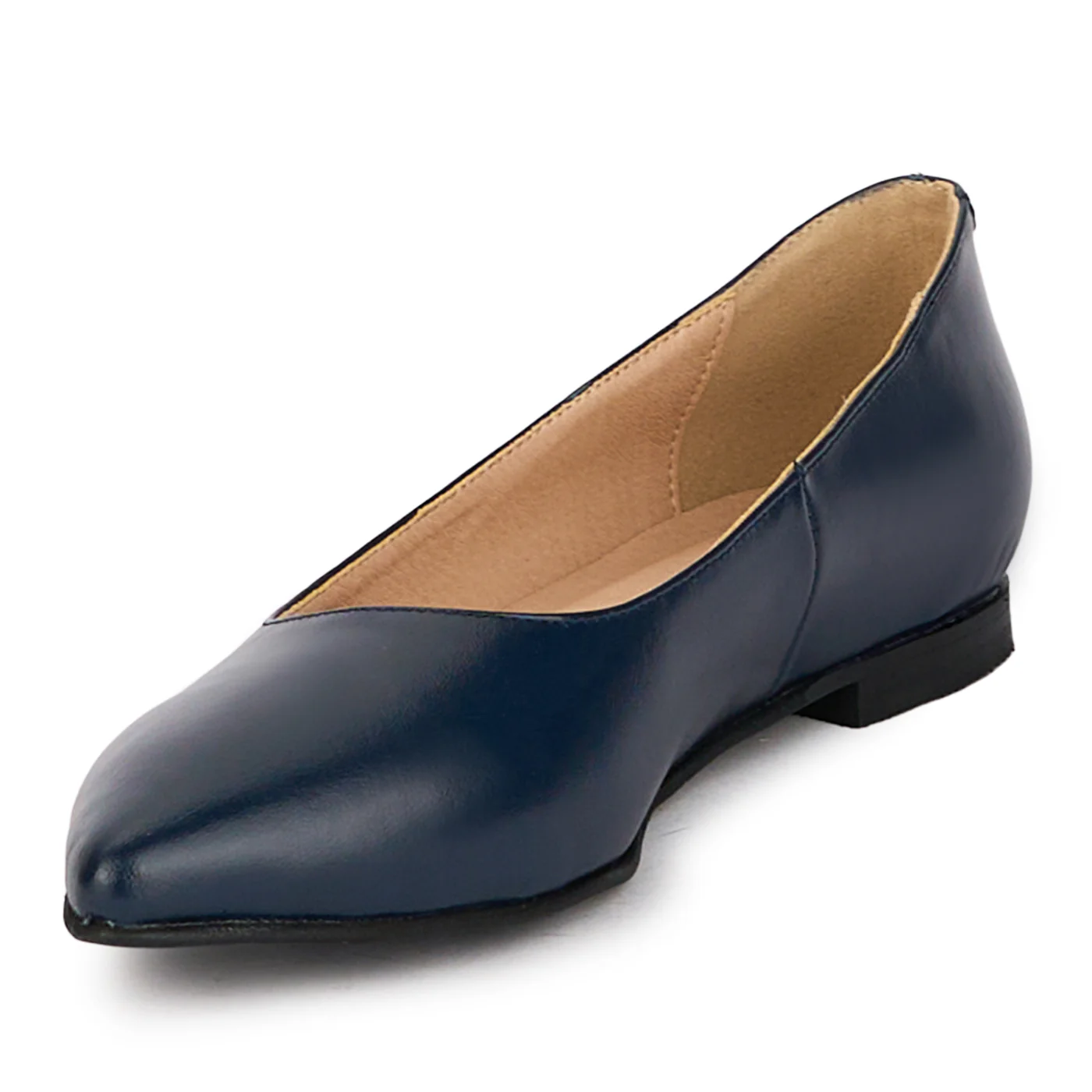 Pantofi dama din piele naturala bleumarin 18551 - Image 3