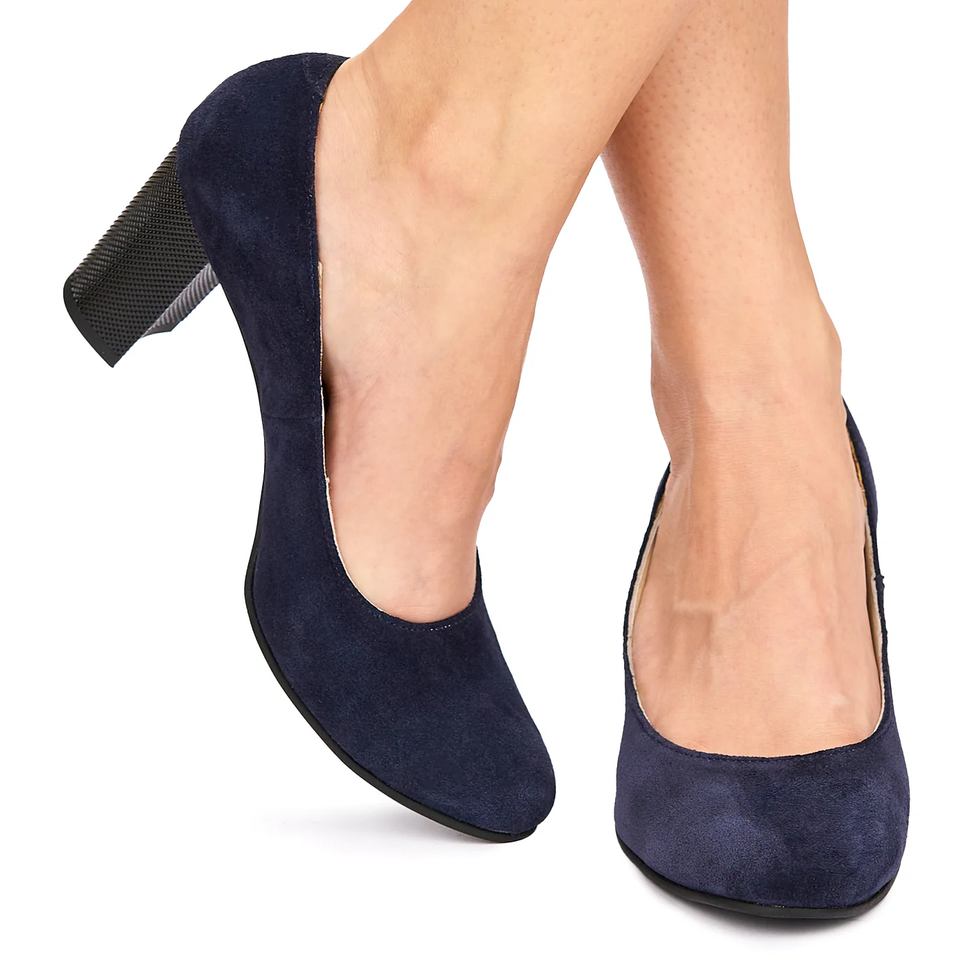 Pantofi dama din piele naturala bleumarin 9002 - Image 4