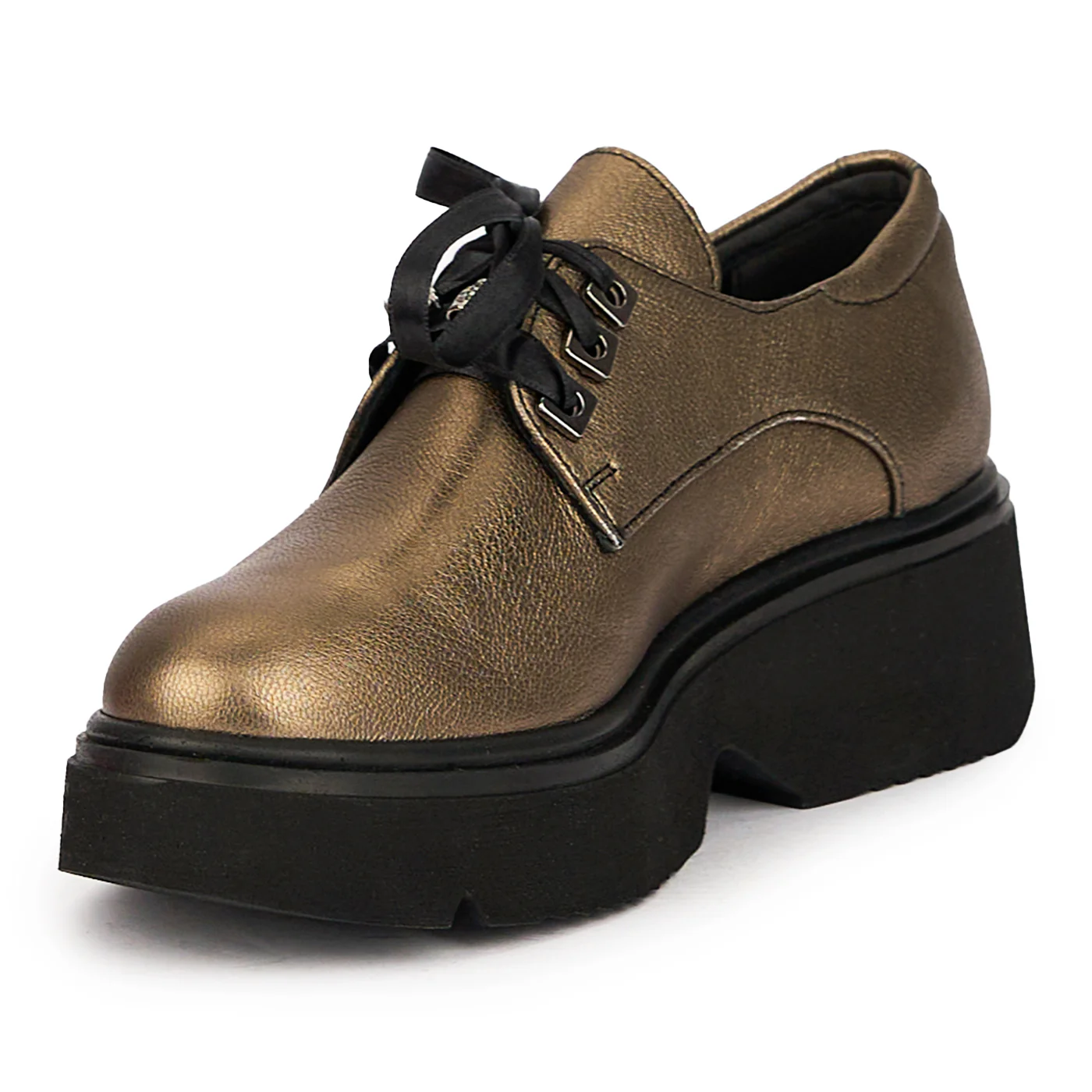 Pantofi dama din piele naturala bronz 15881 - Image 3