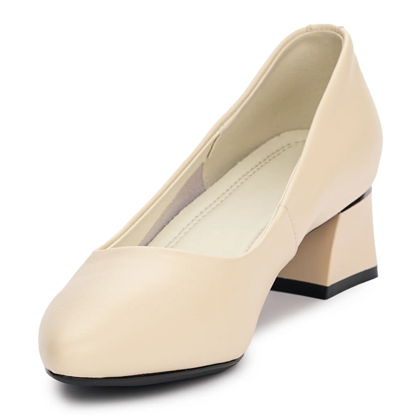 Pantofi dama din piele naturala crem 13108 - Image 3