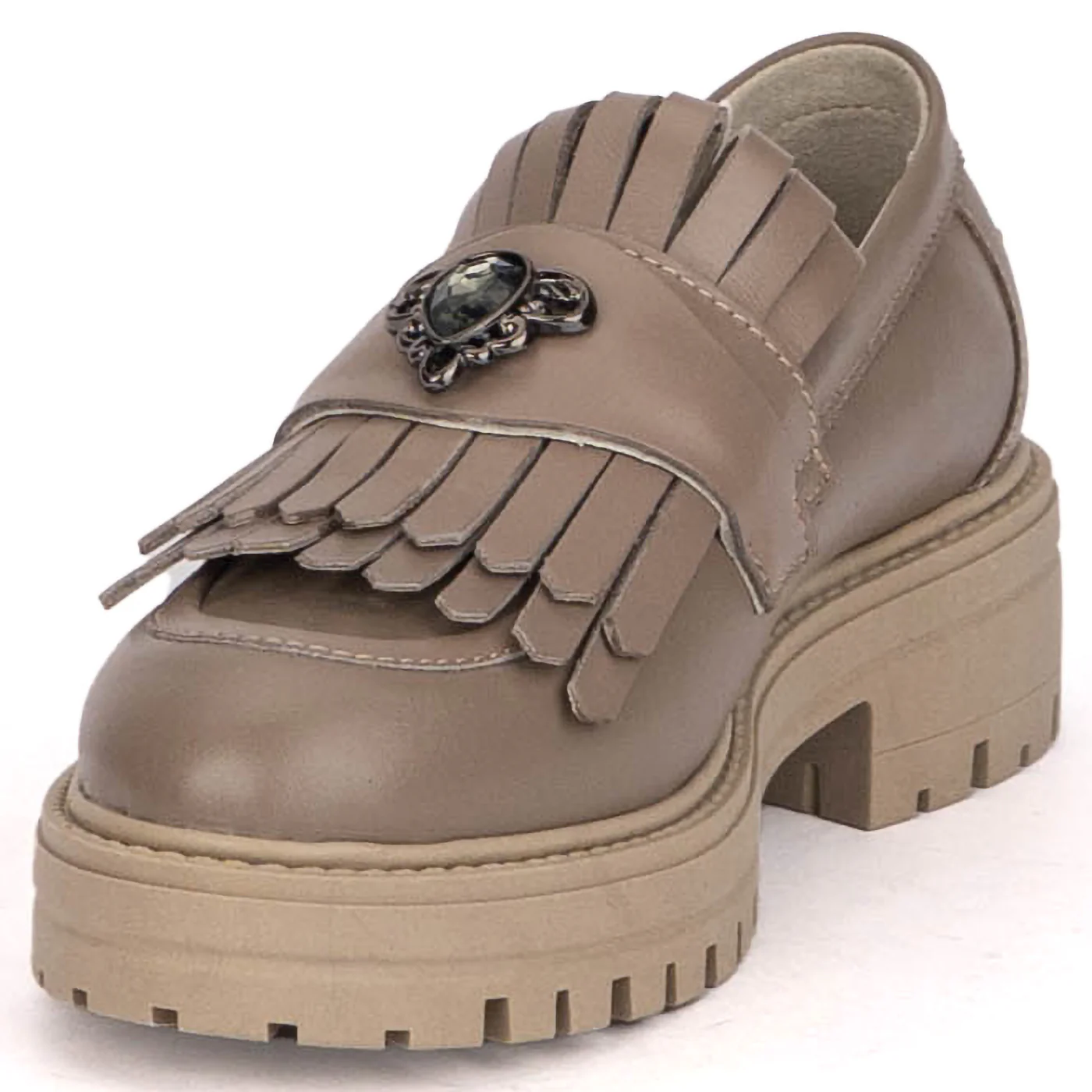 Pantofi dama din piele naturala bej 13501 - Image 3