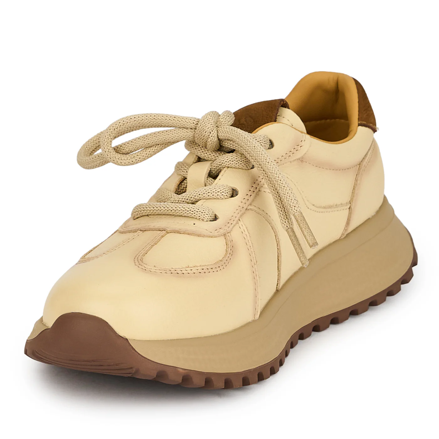 Pantofi dama din piele naturala crem 19269 - Image 3