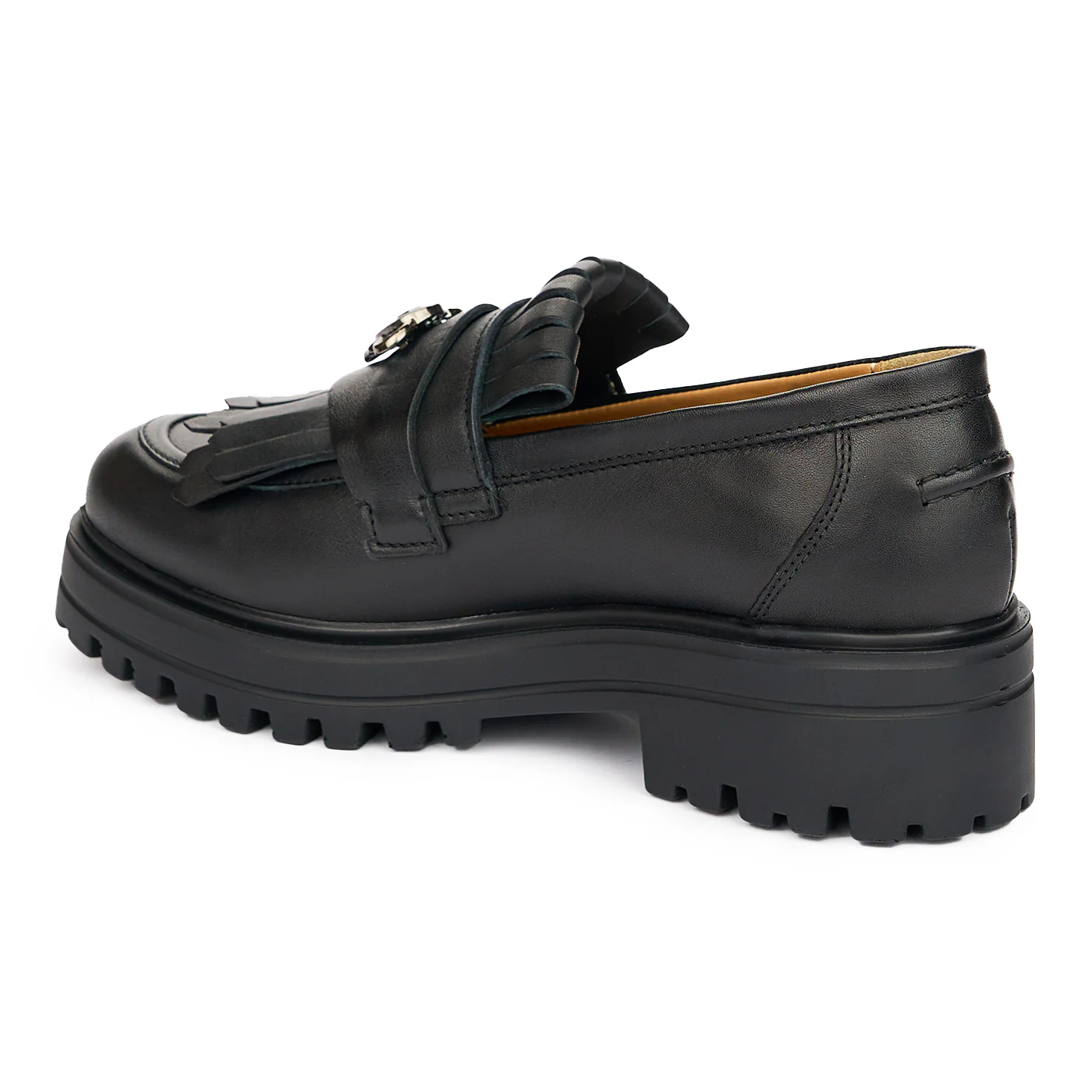 Pantofi dama din piele naturala cu accesoriu metalic 10969 - Image 2