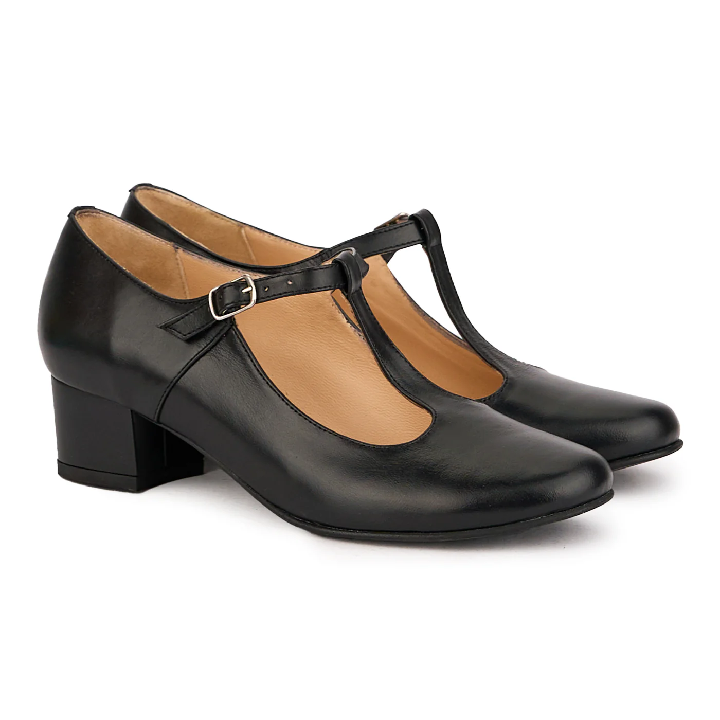 Pantofi dama din piele naturala cu bareta pe glezna si toc mic 4 cm 16788 - Image 4