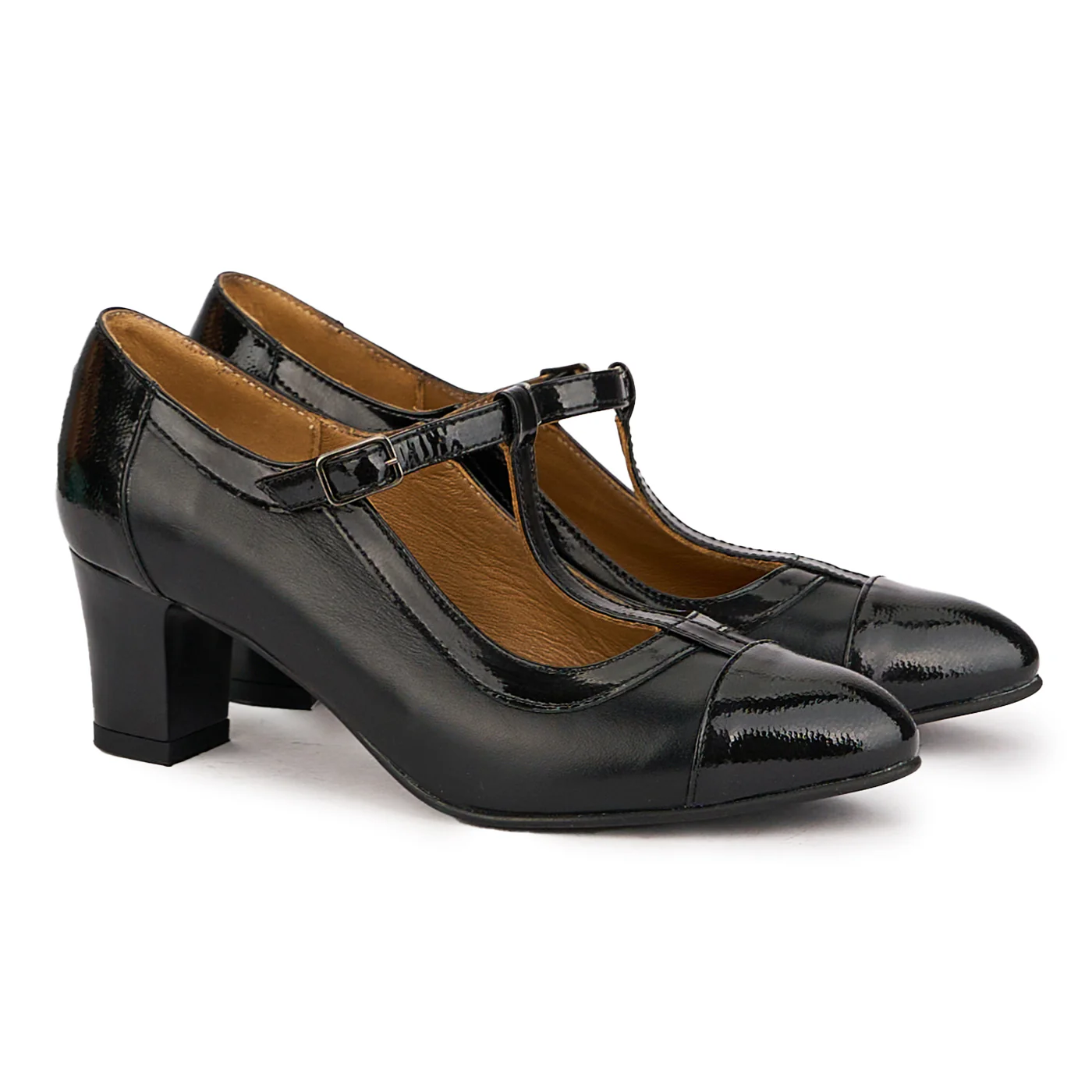 Pantofi dama din piele naturala cu bareta pe glezna si toc mic 5 cm 16750 - Image 4