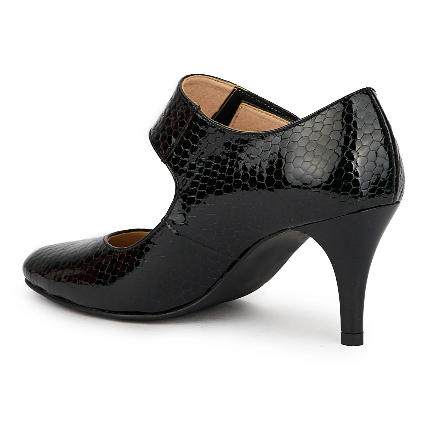 Pantofi dama din piele naturala cu bareta pe glezna si toc subtire 8 cm 16251 - Image 2