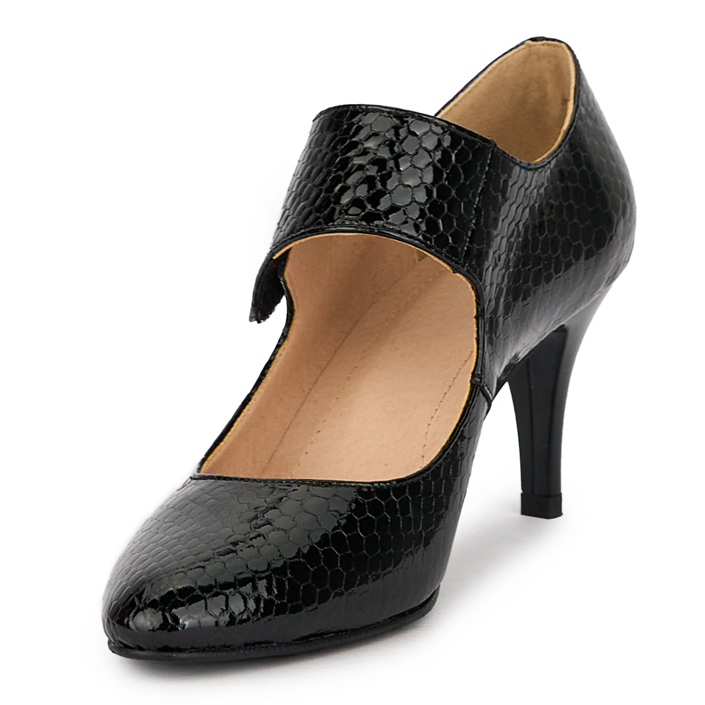 Pantofi dama din piele naturala cu bareta pe glezna si toc subtire 8 cm 16251 - Image 3
