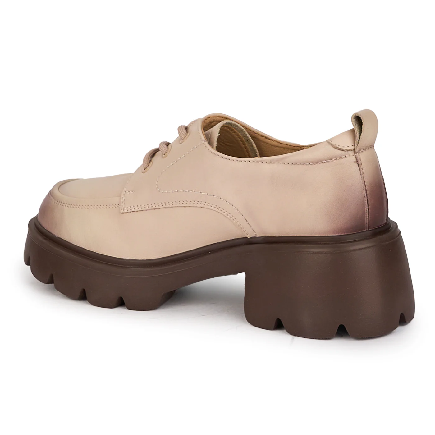 Pantofi dama din piele naturala cu talpa inalta 18333 - Image 2