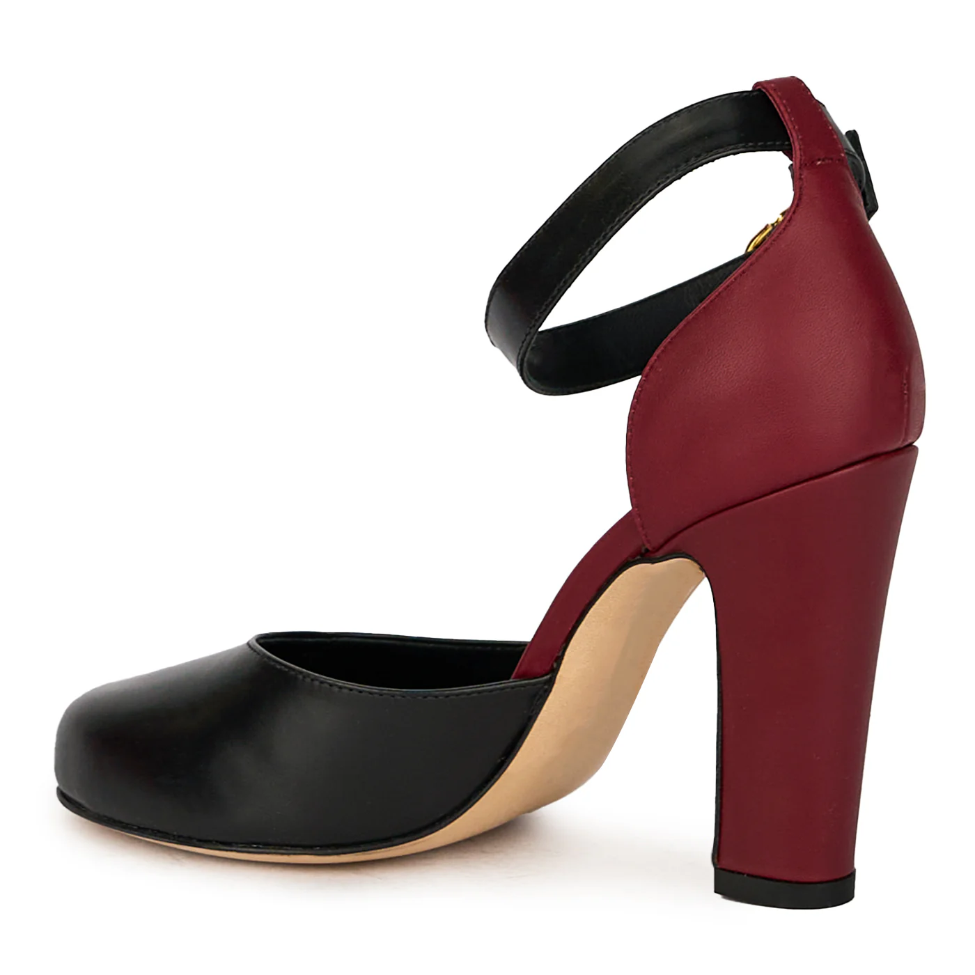 Pantofi dama din piele naturala cu toc gros 10 cm 17784 - Image 2