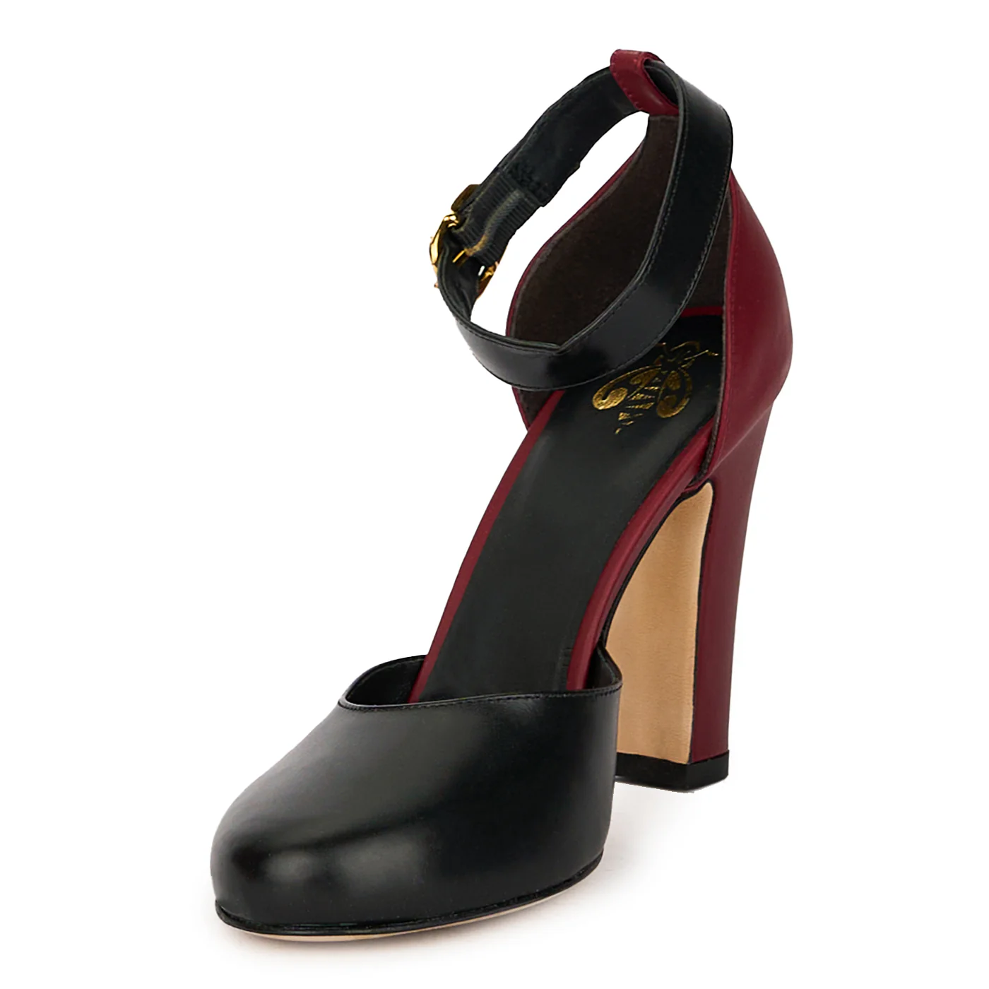 Pantofi dama din piele naturala cu toc gros 10 cm 17784 - Image 3