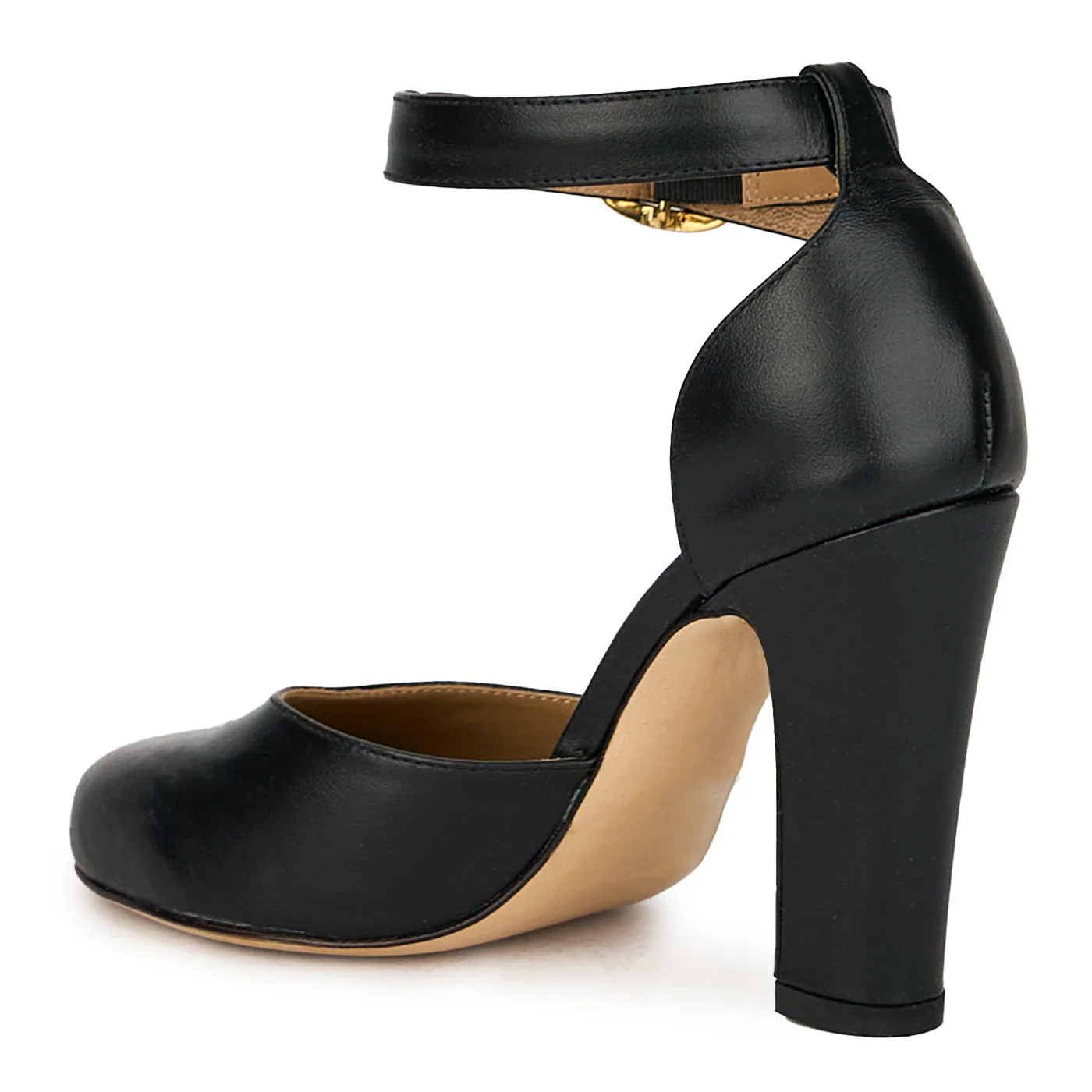 Pantofi dama din piele naturala cu toc gros 10 cm 17786 - Image 2