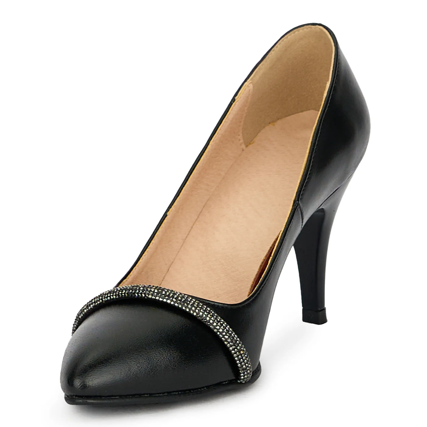 Pantofi dama din piele naturala cu toc subtire 17796 - Image 3