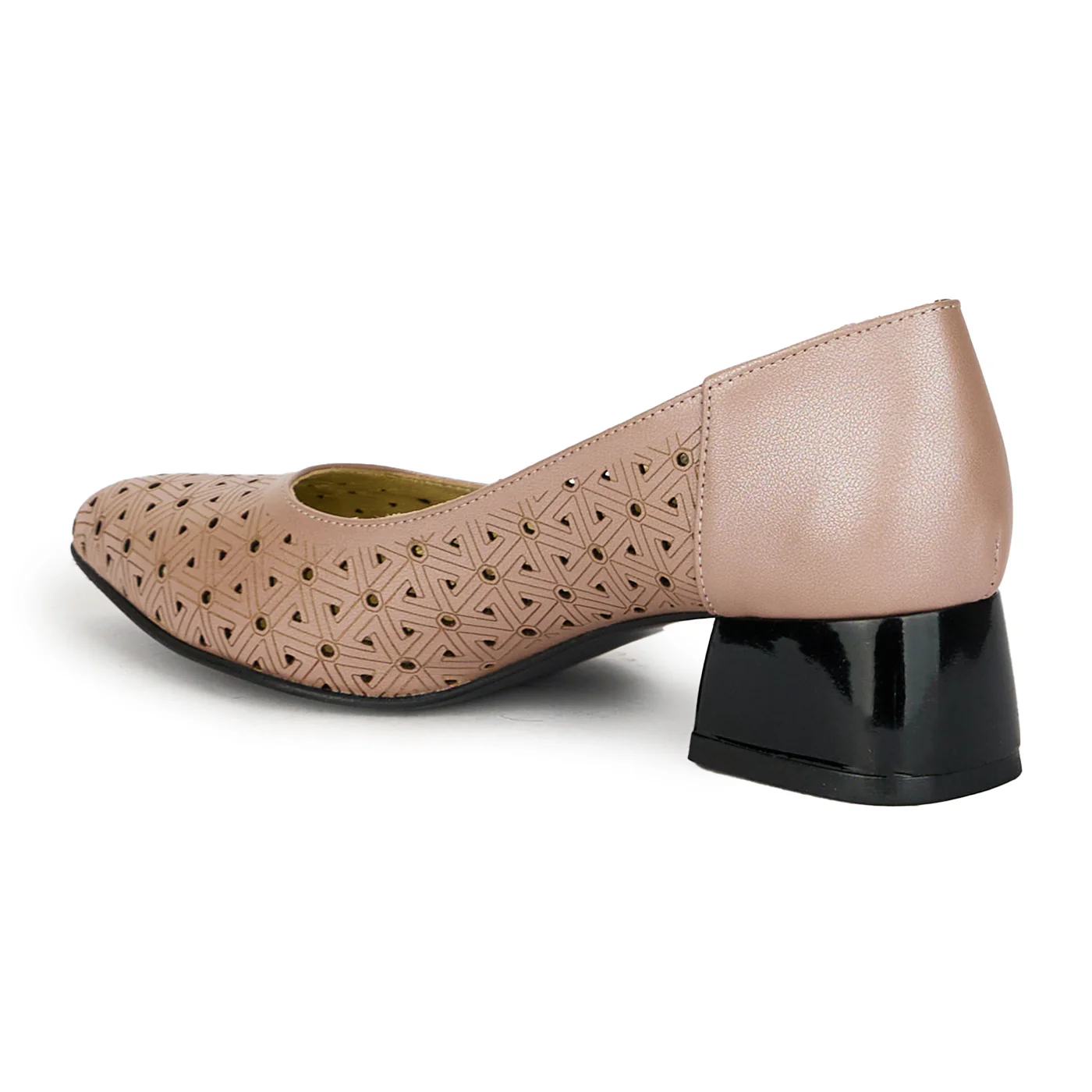 Pantofi dama din piele naturala cu toc gros 17818 - Image 2