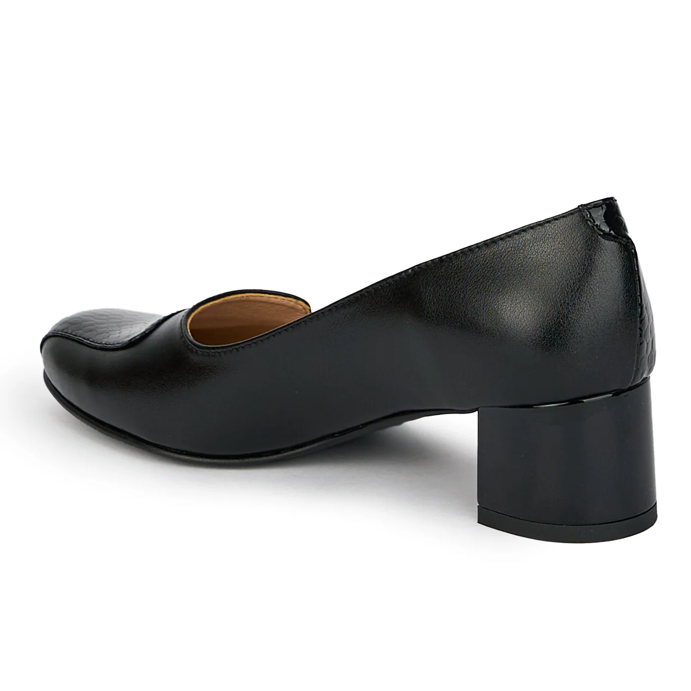 Pantofi dama din piele naturala cu toc gros 4.5 cm 17914 - Image 2