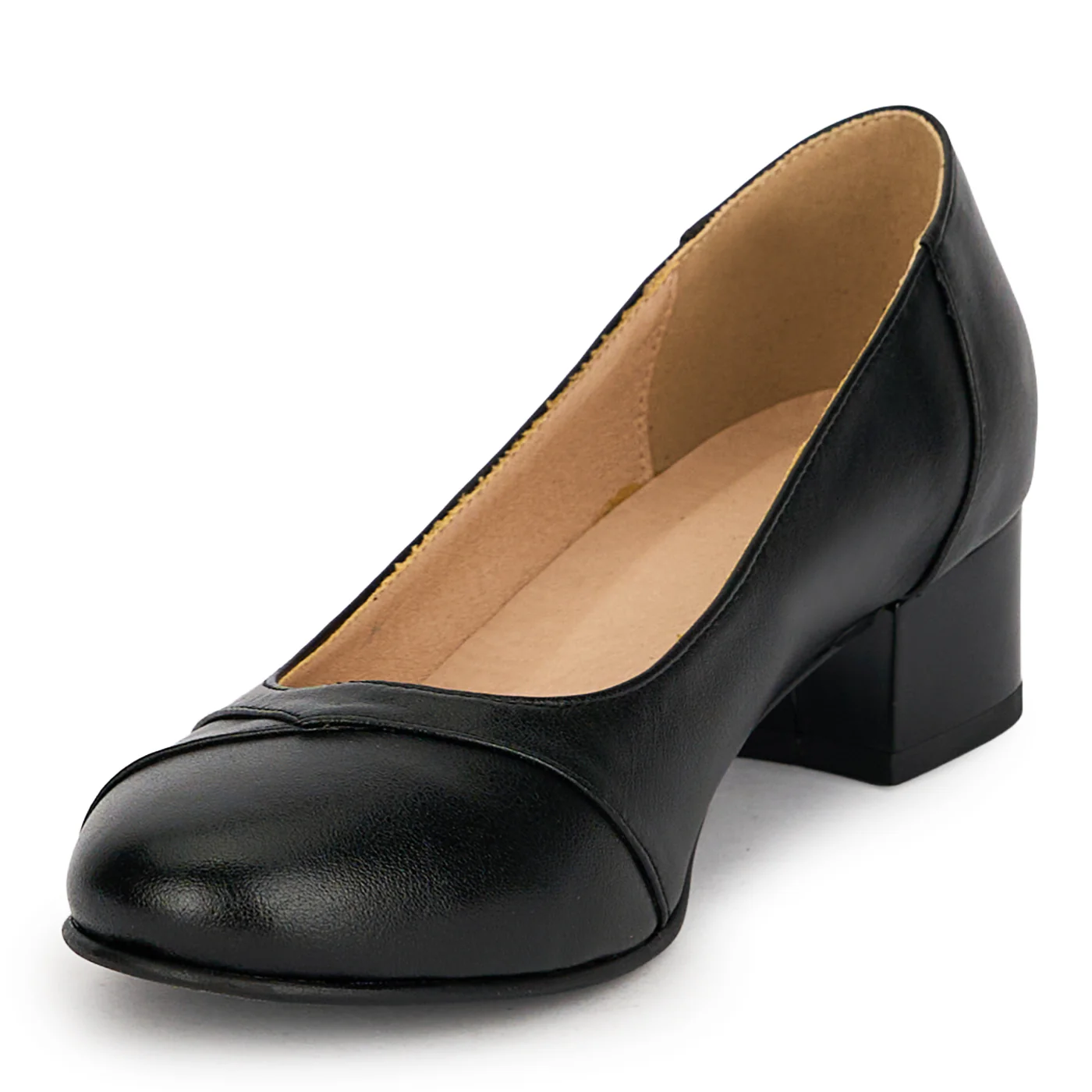 Pantofi dama din piele naturala cu toc gros 4 cm 19156 - Image 3