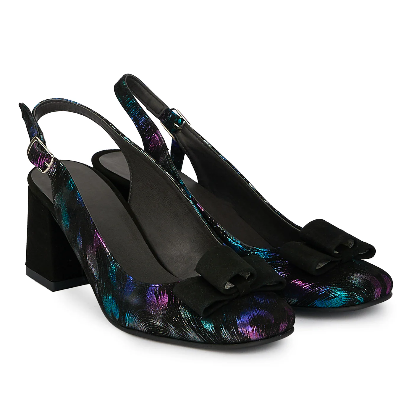 Pantofi dama din piele naturala cu toc gros 6.5 cm 17935 - Image 4
