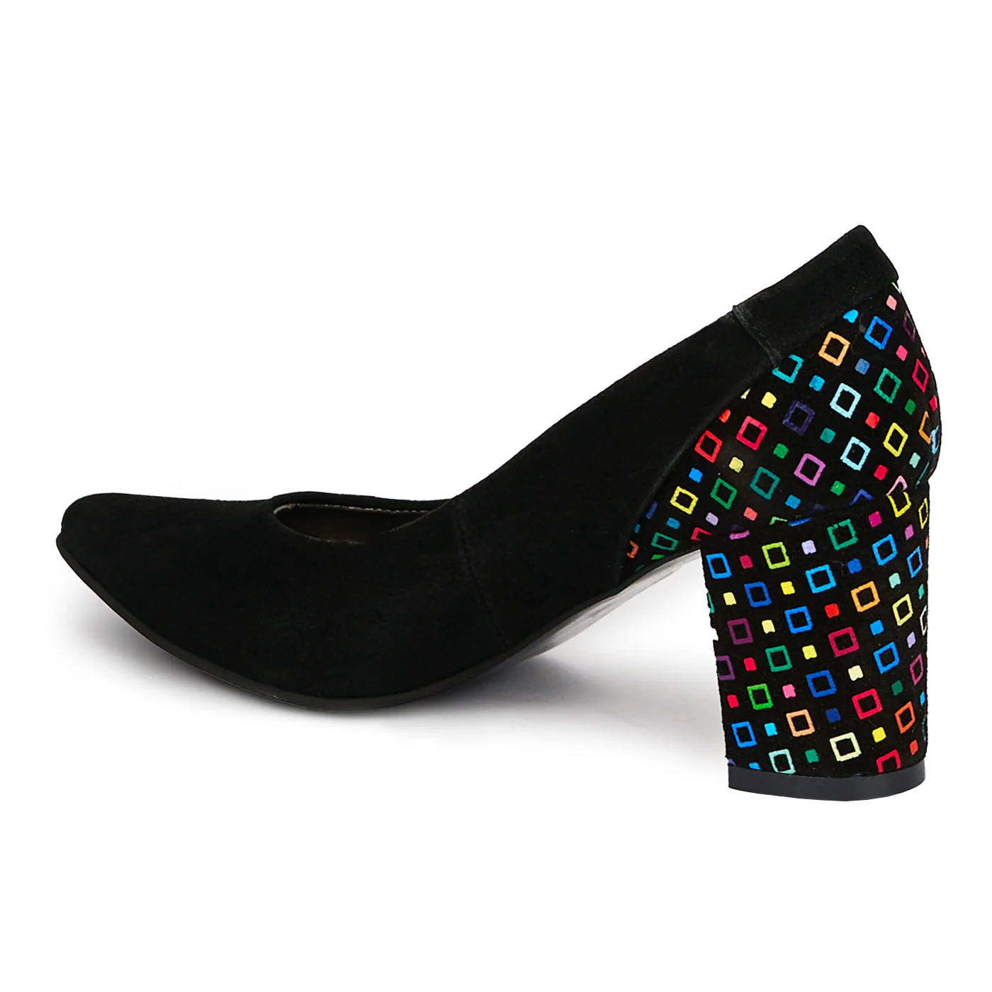 Pantofi dama din piele naturala cu toc gros 7.5 cm 17928 - Image 2