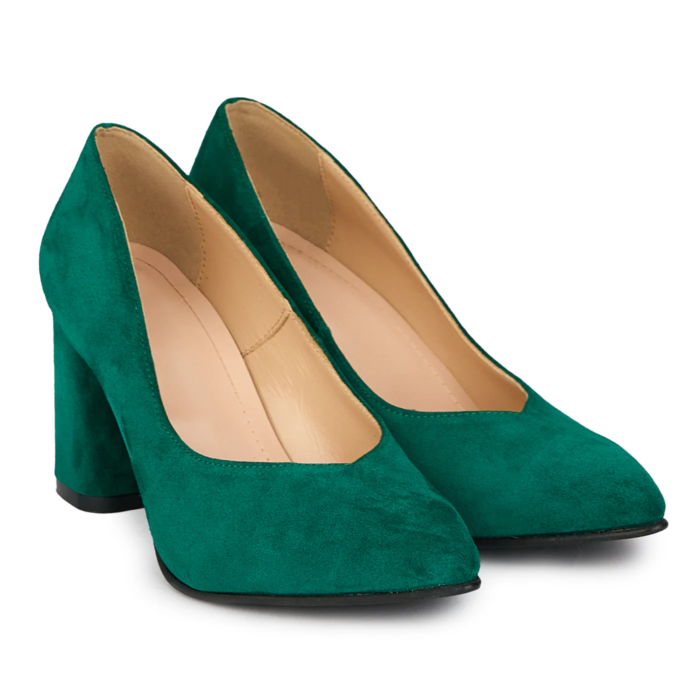 Pantofi dama din piele naturala cu toc gros 7.5 cm 17952 - Image 4