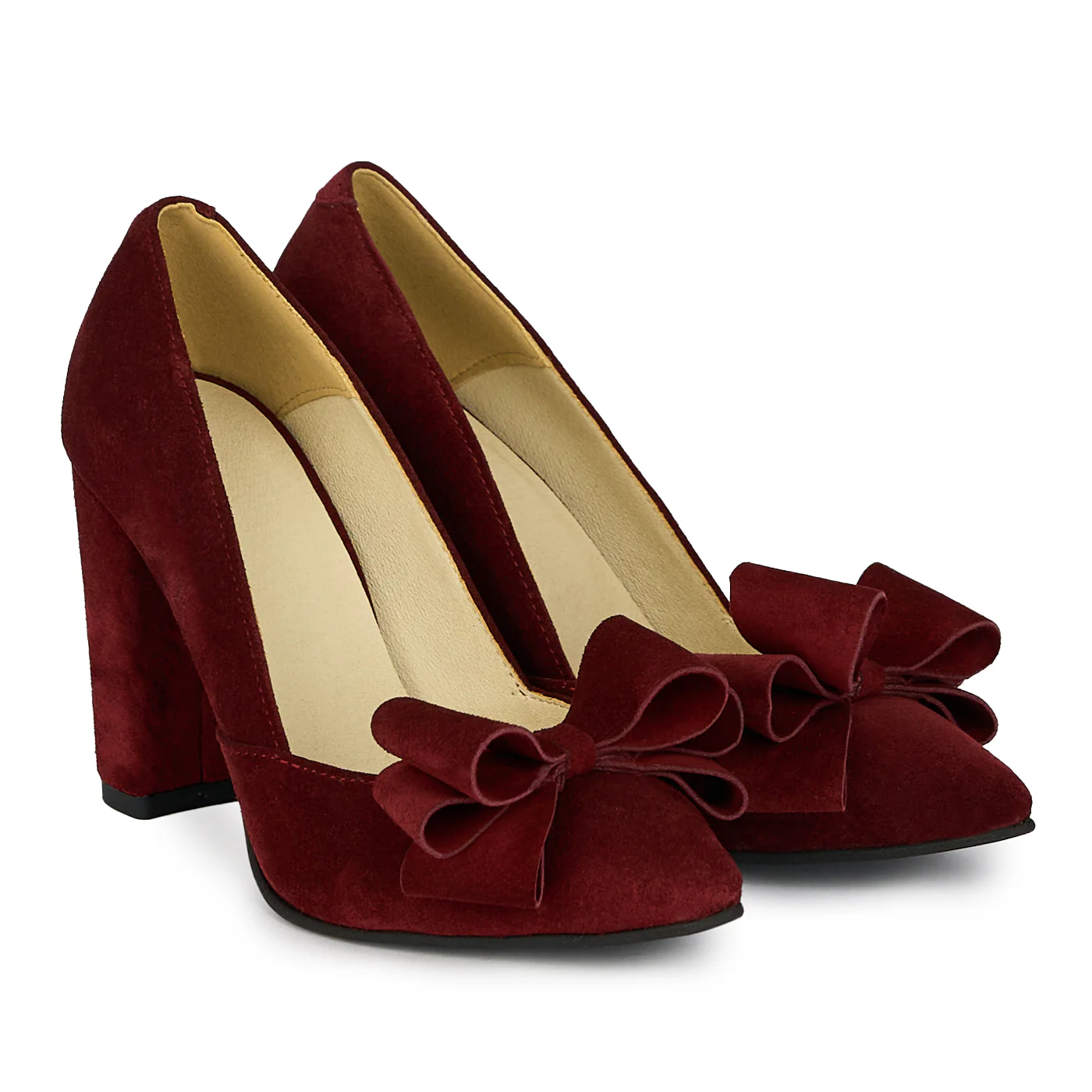 Pantofi dama din piele naturala cu toc gros 9.5 cm 17954 - Image 4