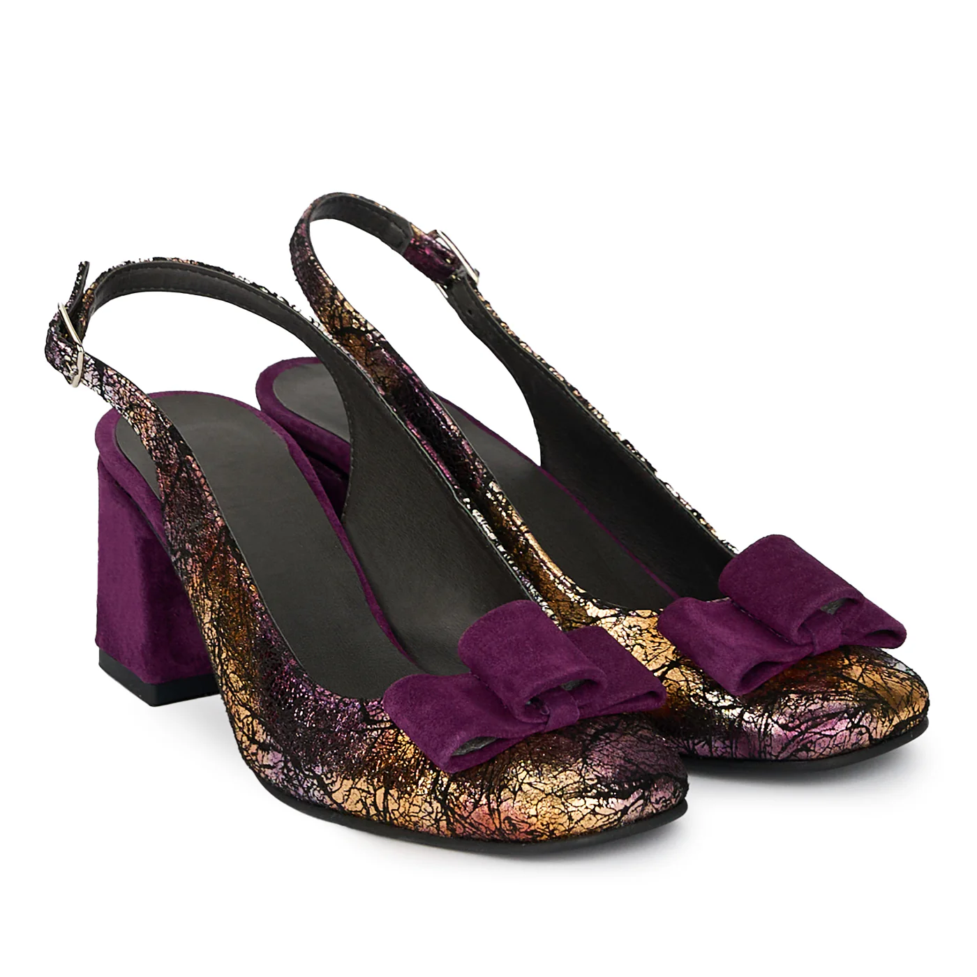 Pantofi dama din piele naturala cu toc gros 7 cm 17879 - Image 4