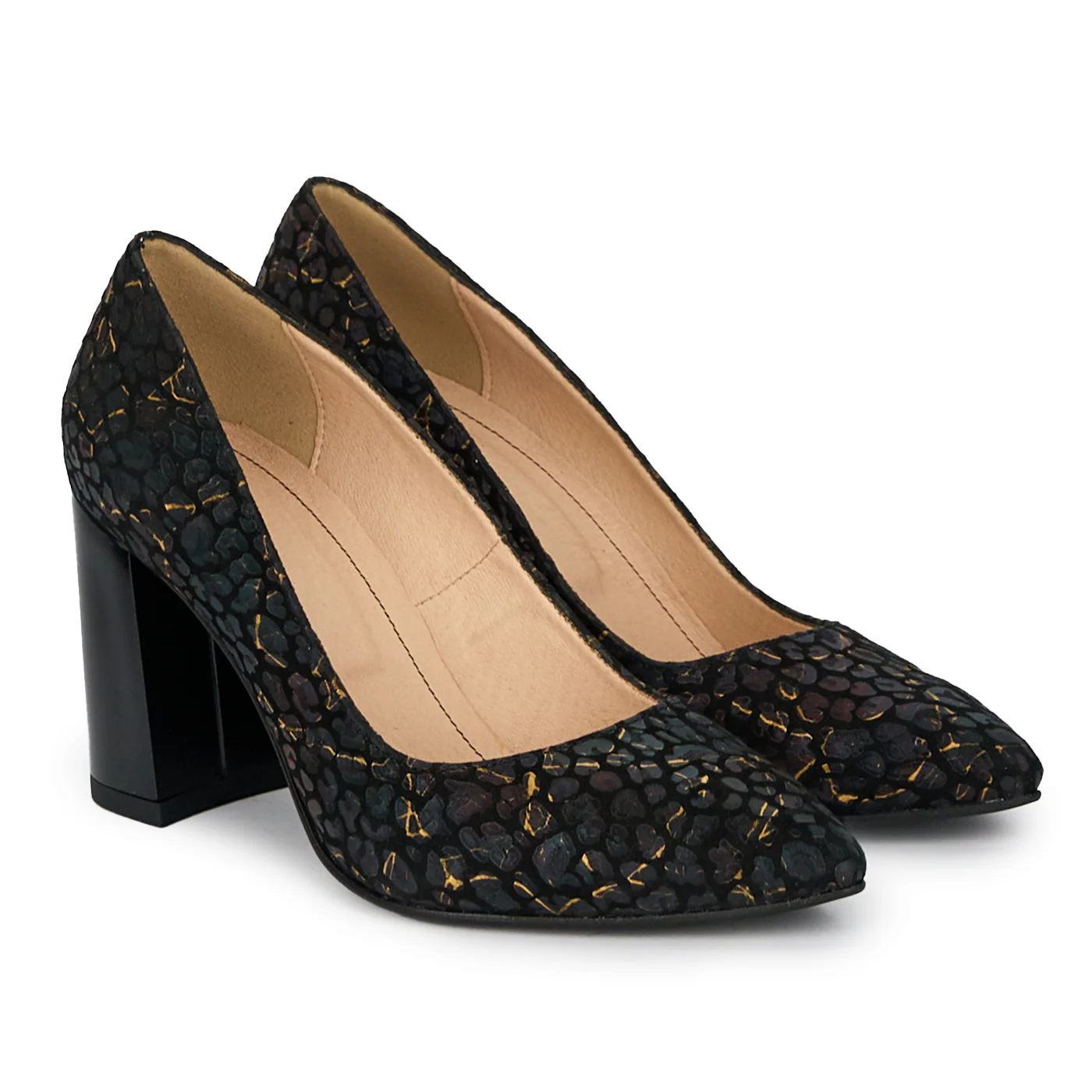 Pantofi dama din piele naturala cu toc gros 8 cm 17912 - Image 4