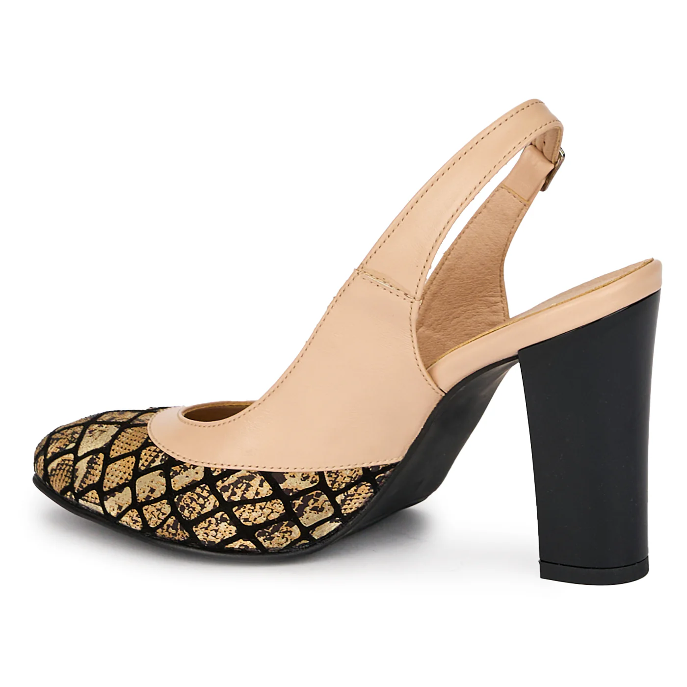 Pantofi dama din piele naturala cu toc gros 9.5 cm 17951 - Image 2