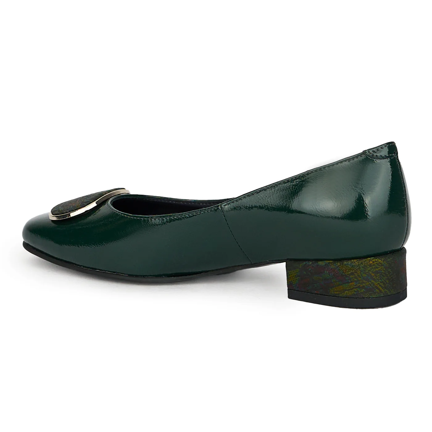 Pantofi dama din piele naturala cu toc mic 17804 - Image 2