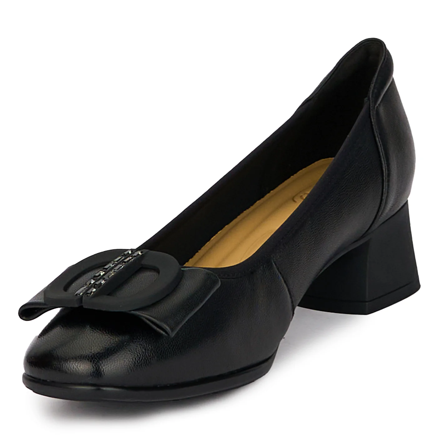Pantofi dama din piele naturala cu toc mic 17982 - Image 3