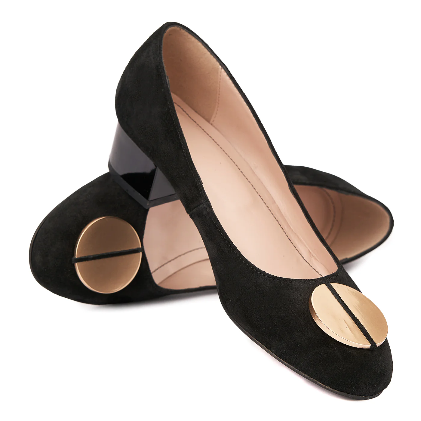 Pantofi dama din piele naturala cu toc mic 4554 - Image 4
