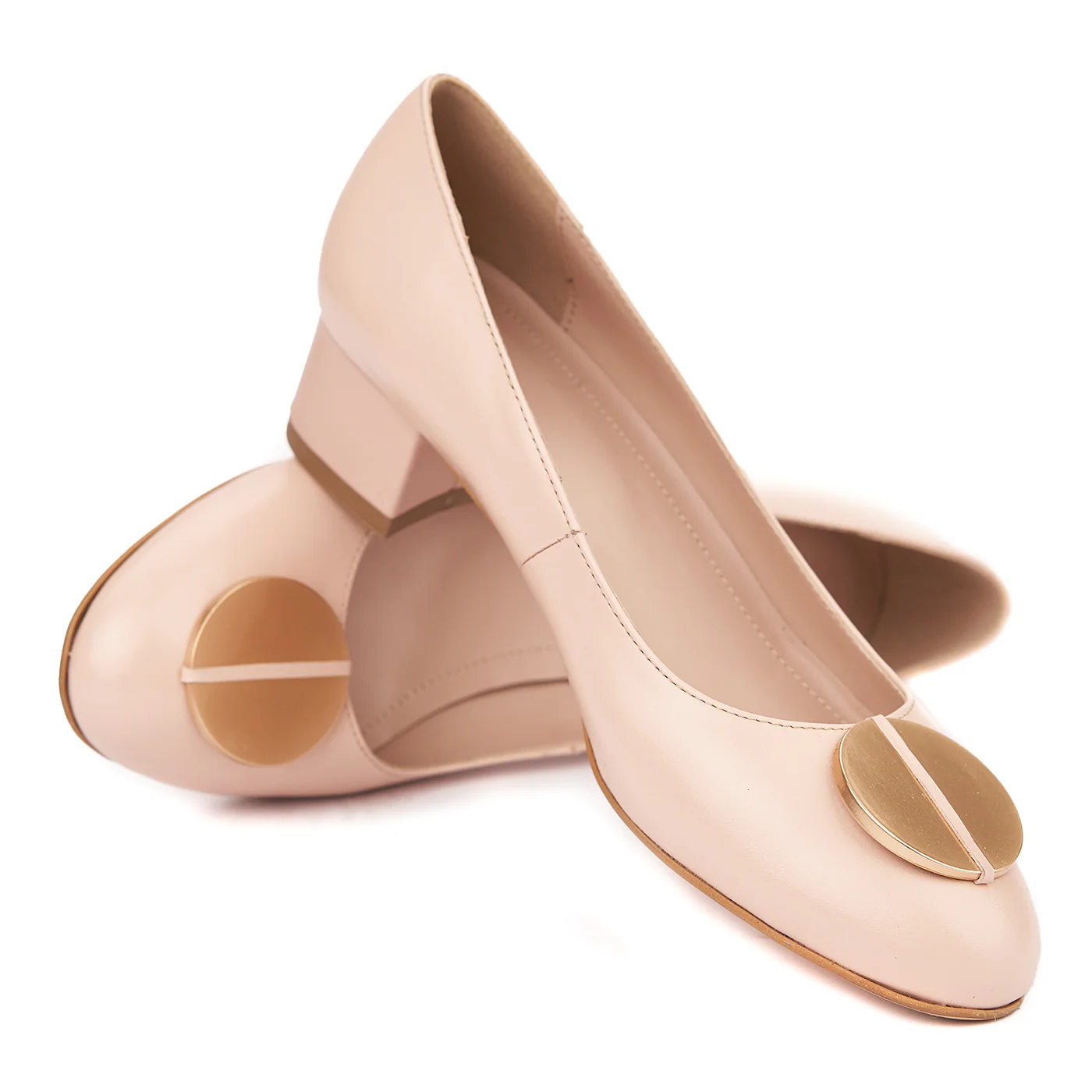 Pantofi dama din piele naturala cu toc mic 4555 - Image 4