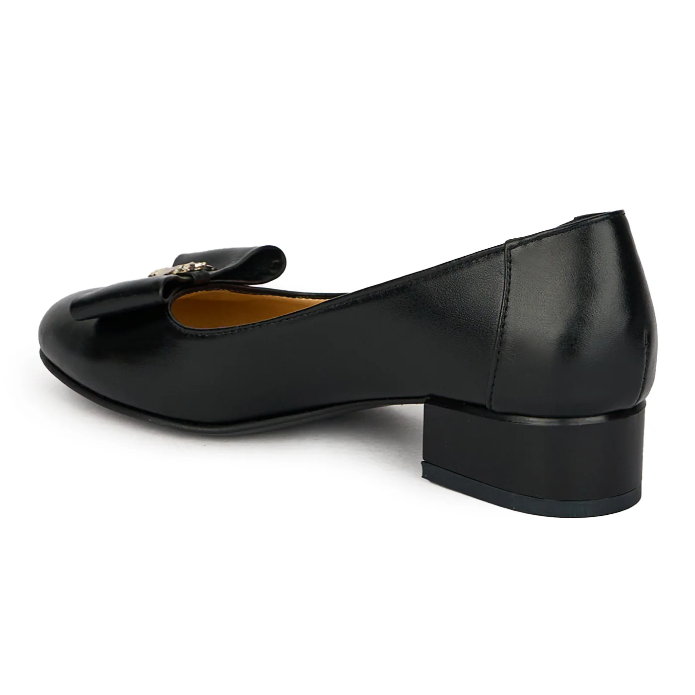 Pantofi dama din piele naturala cu toc mic gros 3 cm 17862 - Image 2