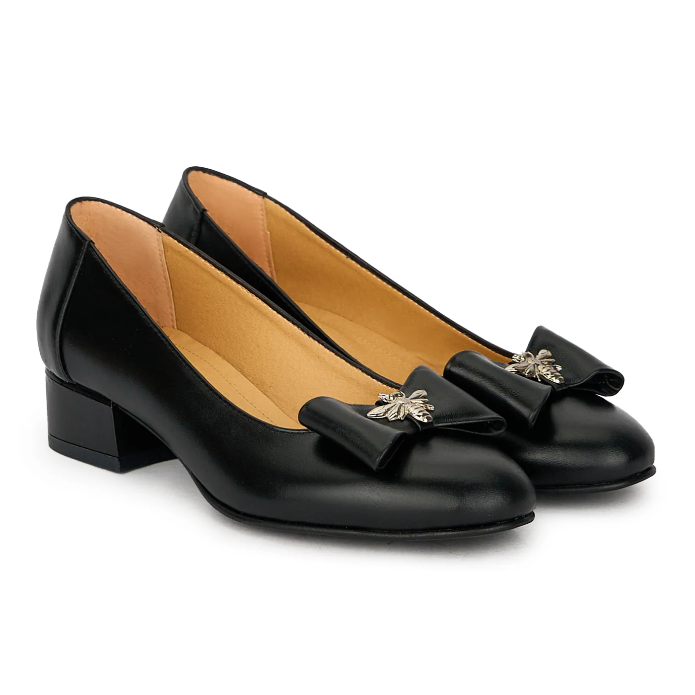 Pantofi dama din piele naturala cu toc mic gros 3 cm 17862 - Image 4