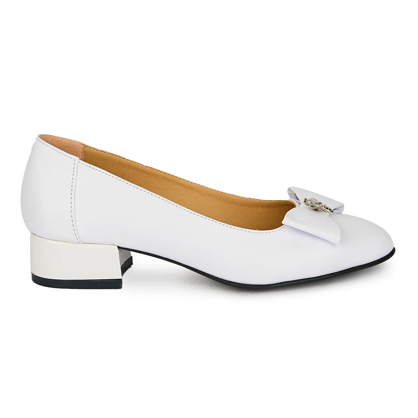 Pantofi dama din piele naturala cu toc mic gros 3 cm 17864