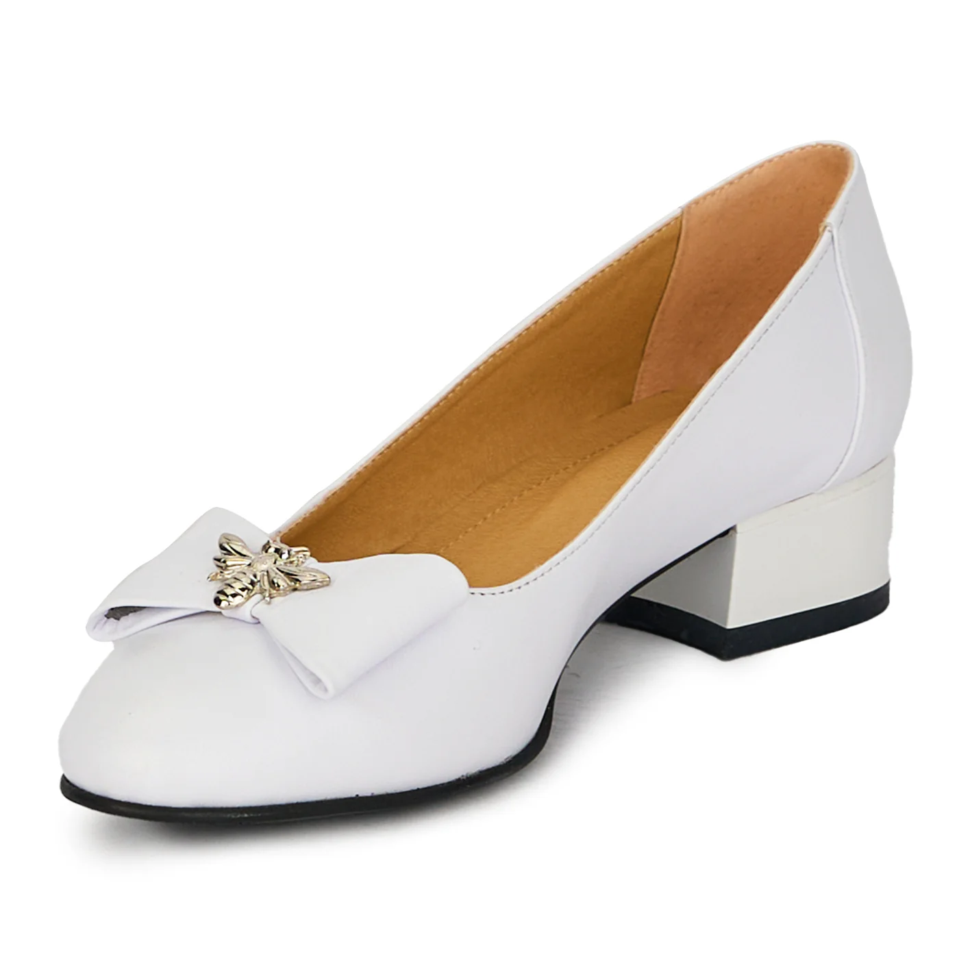 Pantofi dama din piele naturala cu toc mic gros 3 cm 17864 - Image 3