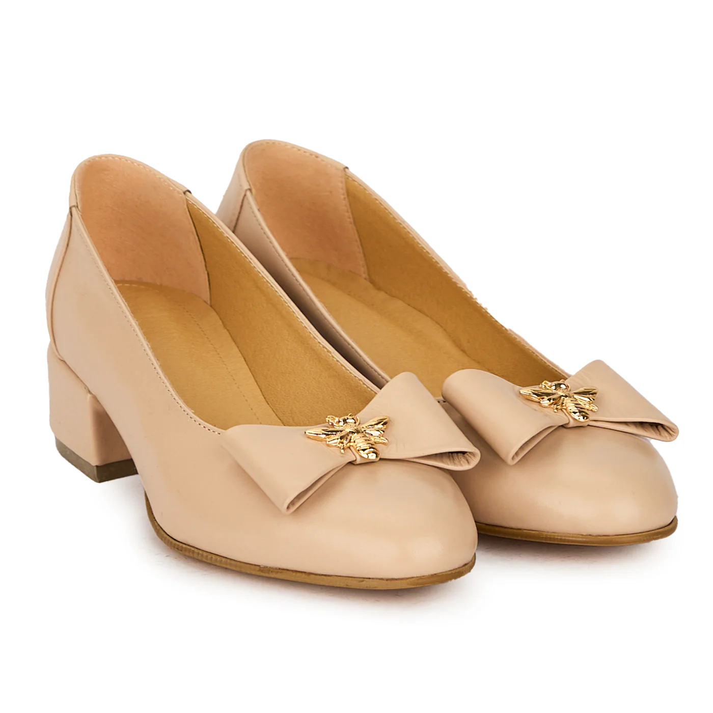 Pantofi dama din piele naturala cu toc mic gros 3 cm 17865 - Image 4