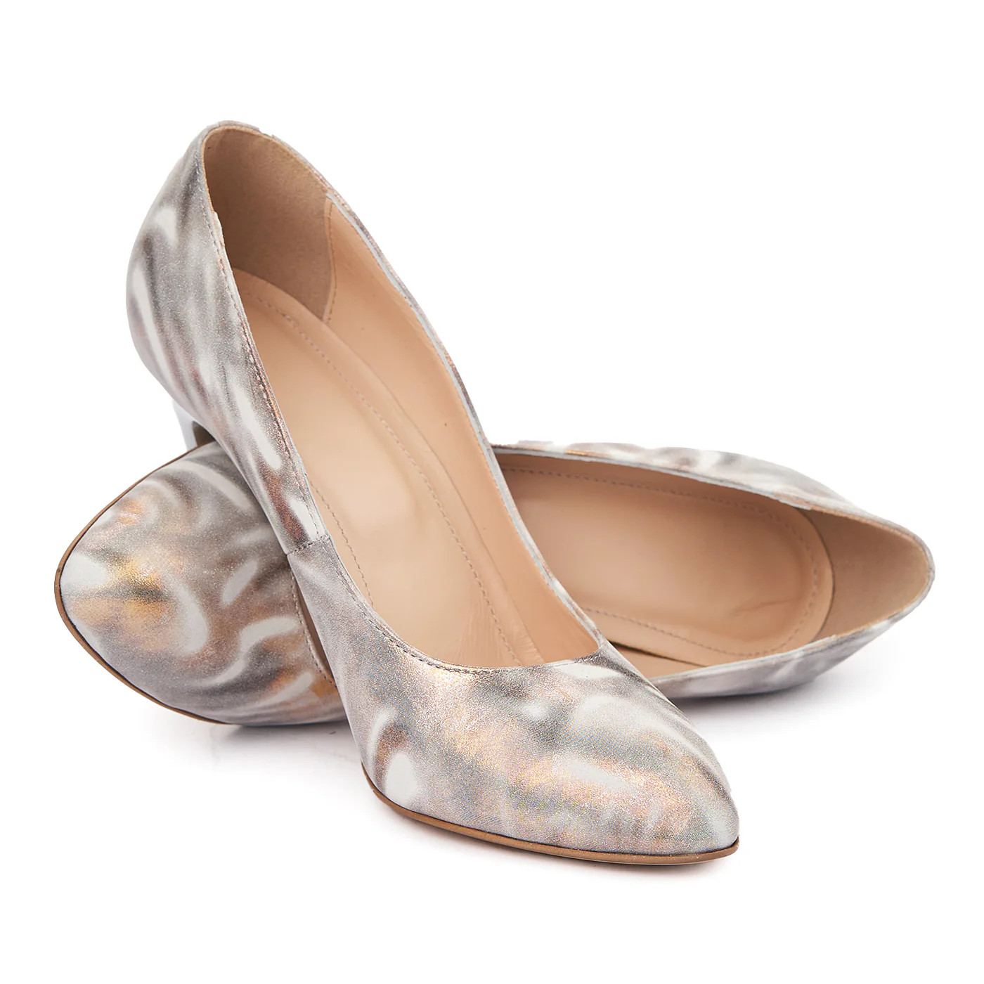 Pantofi dama din piele naturala cu toc subtire 4933 - Image 4